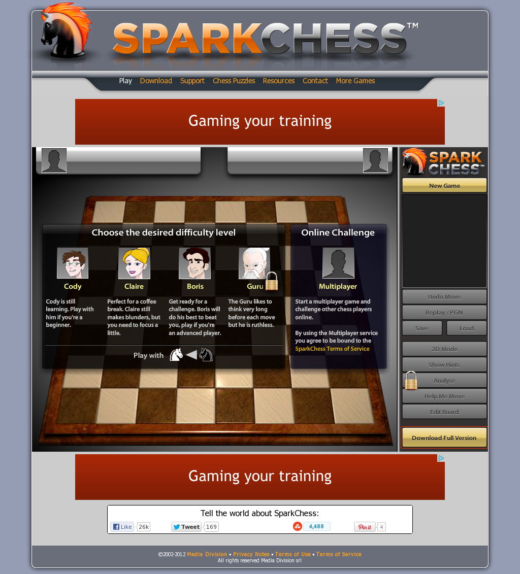 play sparkchess flashchess puzzles